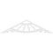 Ekena Millwork Pitch Wagon Wheel Architectural Grade PVC Gable Pediment, 72"W x 18"H x 1"P (6/12) GPP072X018X100WAG - alternate 5